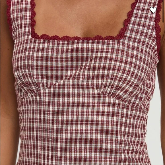 Dasha Mini Dress Red Check - Picture 4 of 4